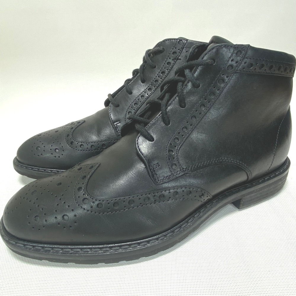 Ecco Vitrus Black Wingtip Chukka Boots Men's EU 40 US size 6